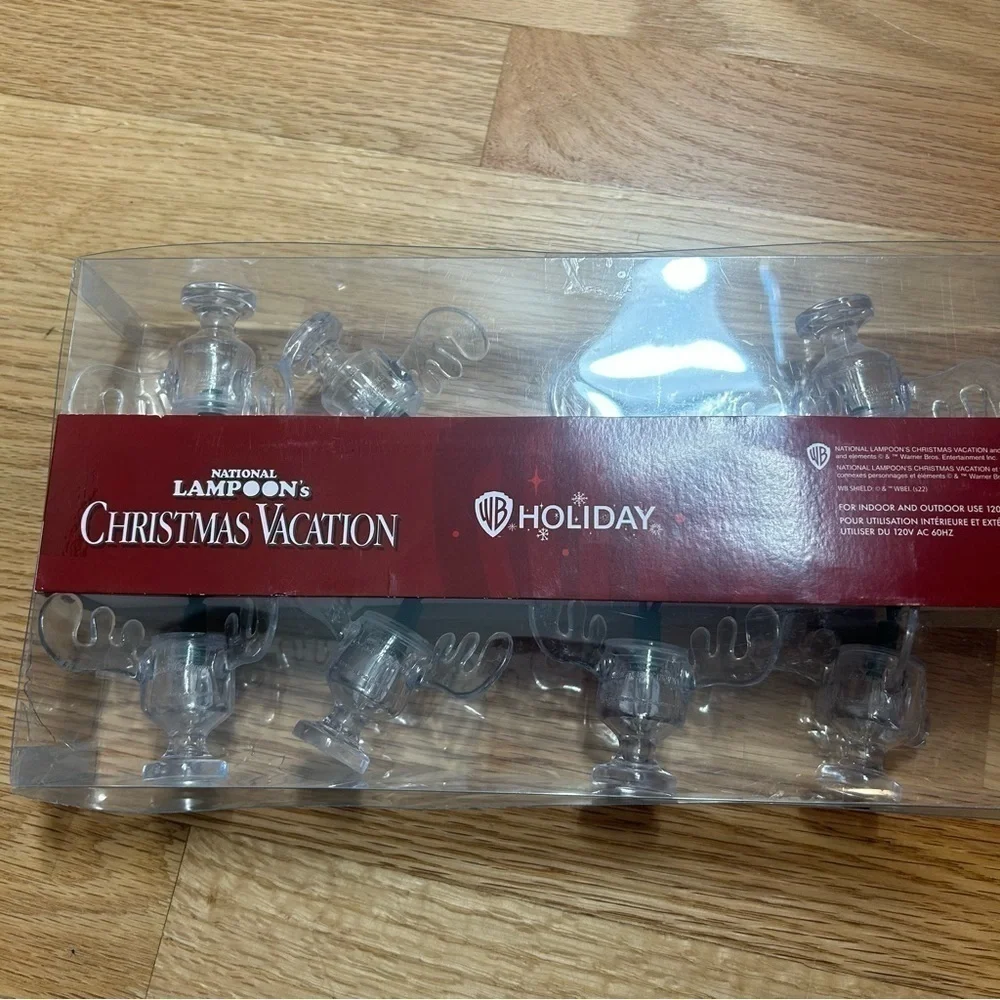 National Lampoon’s Christmas Vacation Moose Mug String Lights NEW Clear